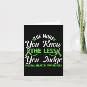 Mental Health Awareness Ribbon Design Psychiatric Card