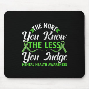 Mental Health Awareness Ribbon Design Psychiatric Mouse Pad