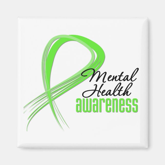 Mental Health Awareness Ribbon Magnet (Front)