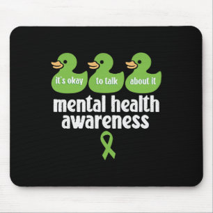 Mental Health Awareness Rubber Duck Womens Kids Ru Mouse Pad