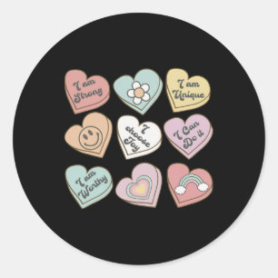 Mental Health Awareness Self Care Problems Kind In Classic Round Sticker