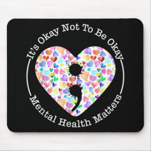 Mental Health Awareness Semicolon Heart Suicide Pr Mouse Pad