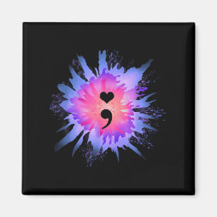 Mental Health Awareness Semicolon Suicide Preventi Magnet