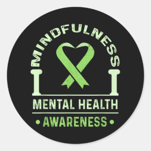 Mental Health Awareness Shirt Anxiety Shirt Mindfu Classic Round Sticker