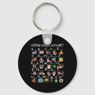 Mental Health Awareness Shirt For Women Counsellor Key Ring