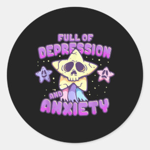 Mental Health Awareness Shirt Full Of Depression A Classic Round Sticker