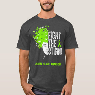 Mental Health Awareness Shirt Green Ribbon Awarene
