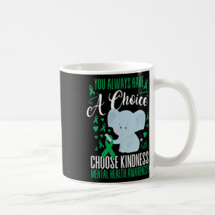 Mental Health Awareness Shirt - Green Ribbon Blue Coffee Mug