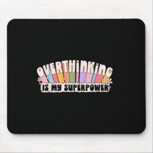Mental Health Awareness Shirt Groovy Retro Overthi Mouse Pad