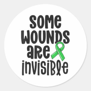 Mental Health Awareness Shirt Some Wounds Are Invi Classic Round Sticker