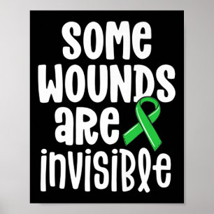 Mental Health Awareness Shirt Some Wounds Are Invi Poster