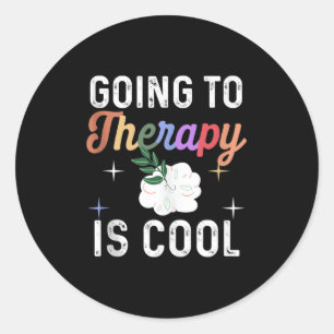 Mental Health Awareness Shirt Therapy Is Cool Depr Classic Round Sticker