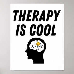 Mental Health Awareness Shirt Therapy Is Cool Ther Poster