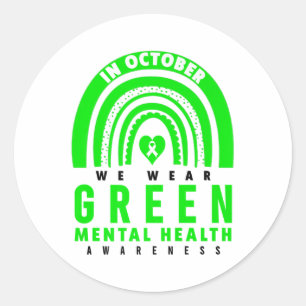 Mental Health Awareness Shirt - World Mental Healt Classic Round Sticker