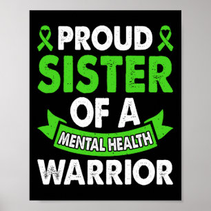 Mental Health Awareness Sister Of Warrior Mental T Poster