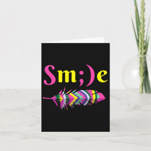 Mental Health Awareness Smile Semicolon Suicide  Card