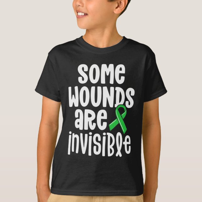 Mental Health Awareness Some Wounds Are Invisible  T-Shirt (Front)