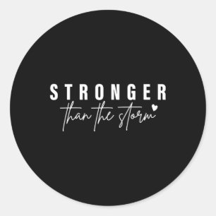 Mental Health Awareness Stronger Than The Storm Classic Round Sticker