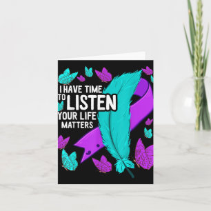Mental Health Awareness Suicide Prevention Ribbon Card