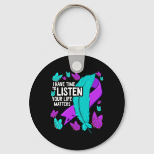 Mental Health Awareness Suicide Prevention Ribbon  Key Ring