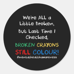 Mental Health Awareness Suicide Prevention T Shirt Classic Round Sticker