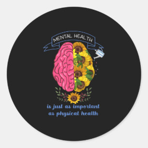 Mental Health Awareness Suicide Prevention Think P Classic Round Sticker