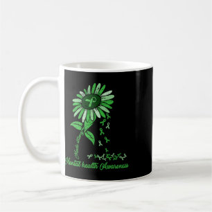 Mental Health Awareness Sunflower Brain Illness Gr Coffee Mug