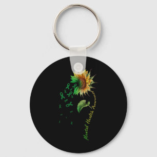 Mental Health Awareness Sunflower Comfort Colours Key Ring