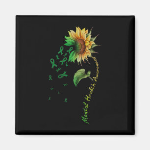 Mental Health Awareness Sunflower Comfort Colours Magnet