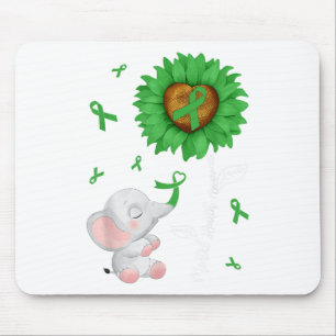 Mental Health Awareness Sunflower Elephant &amp; G Mouse Pad