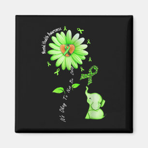 Mental Health Awareness Sunflower Its Okay To Not Magnet
