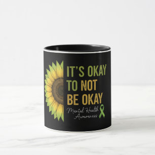 Mental Health Awareness Sunflower Mug