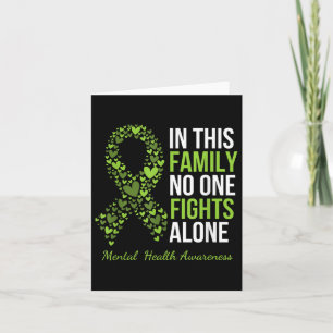 Mental Health Awareness Support Green Ribbon Card