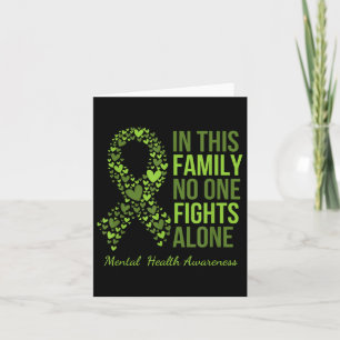 Mental Health Awareness Support Green Ribbon Card