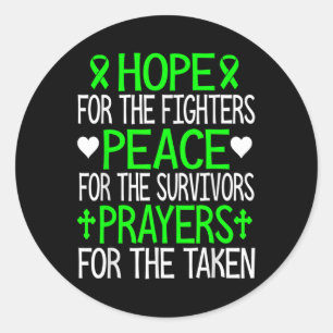 Mental Health Awareness Support Hope, Peace, Praye Classic Round Sticker