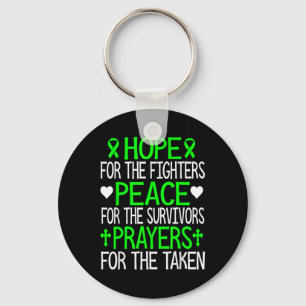 Mental Health Awareness Support Hope, Peace, Praye Key Ring
