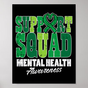 Mental Health Awareness Support Squad Women Men Ki Poster