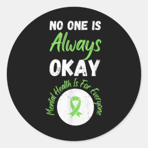 Mental Health Awareness Therapist Psychologist Psy Classic Round Sticker