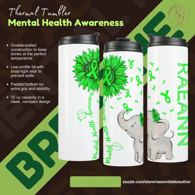 Mental Health Awareness Thermal Tumbler (Creator Uploaded)