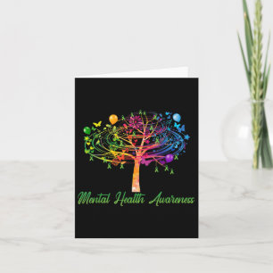 Mental Health Awareness Tree Ribbon Card