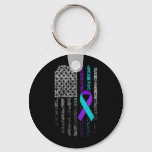 Mental Health Awareness Wall Art Key Ring