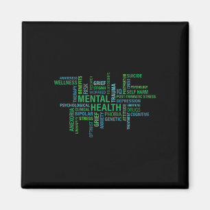 Mental Health Awareness Word Spread Magnet