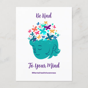 Mental Health Be Kind to Your Mind Personalise Postcard