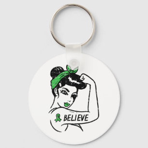 Mental Health Believe Unbreakable Awareness Women Key Ring