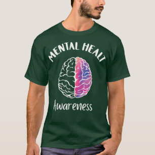 Mental Health Brain Hemisphere Mental Health Aware T-Shirt