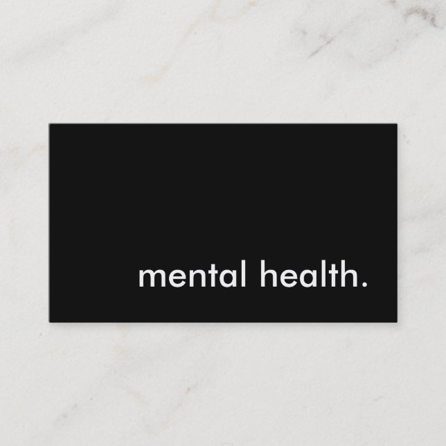 mental health. business card (Front)
