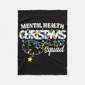 Mental Health Christmas Squad Cna Np Psychiatric N Fleece Blanket