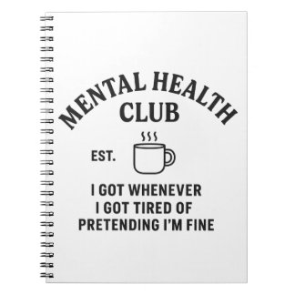  Mental Health Club – Spiral Notebook / Journal