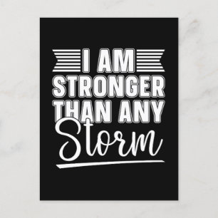 Mental Health Coffee I Am Stronger Than Any Storm Holiday Postcard
