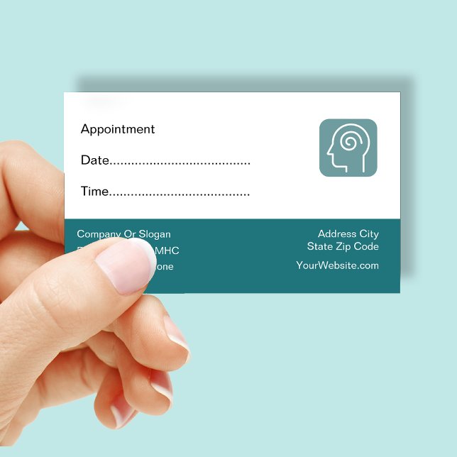 Mental Health Counsellor Appointment Business Card (Creator Uploaded)